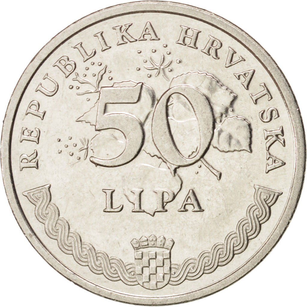 Coin, Croatia, 50 Lipa, 2007, AU(50-53), Nickel plated steel, KM:8