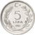 Moneda, Turquía, 5 Lira, 1982, SC, Aluminio, KM:949.1