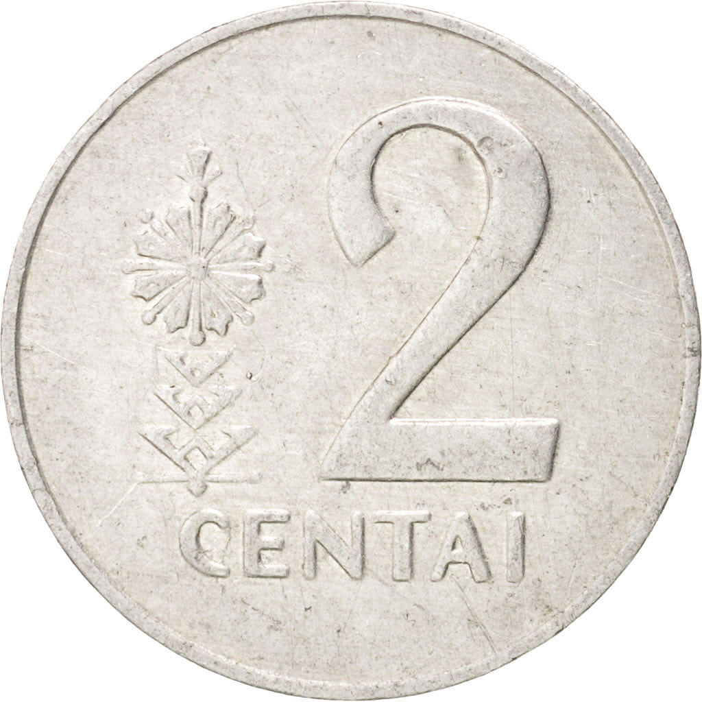 Coin, Lithuania, 2 Centai, 1991, EF(40-45), Aluminum, KM:86