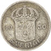 Coin, Sweden, Gustaf V, 25 Öre, 1930, VF(30-35), Silver, KM:785