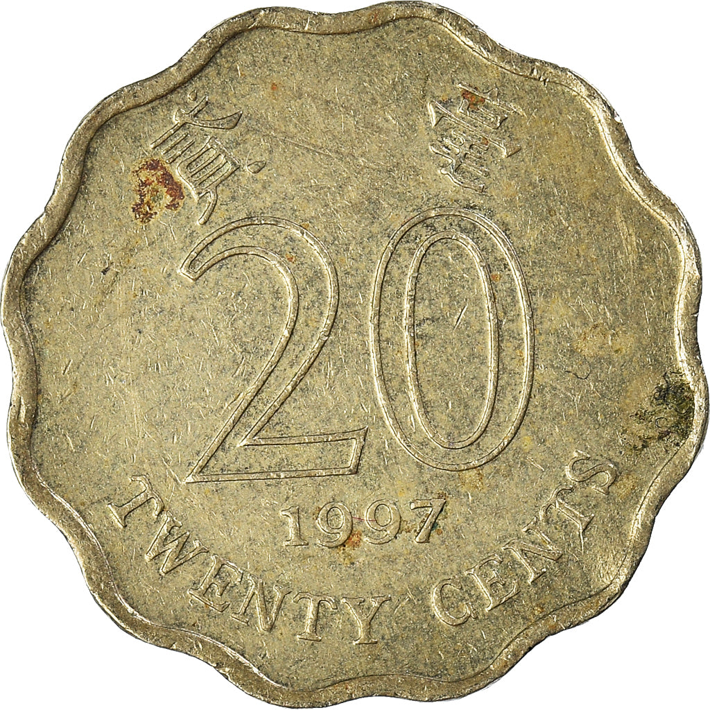 Moneta, Hong Kong, 20 Cents, 1997