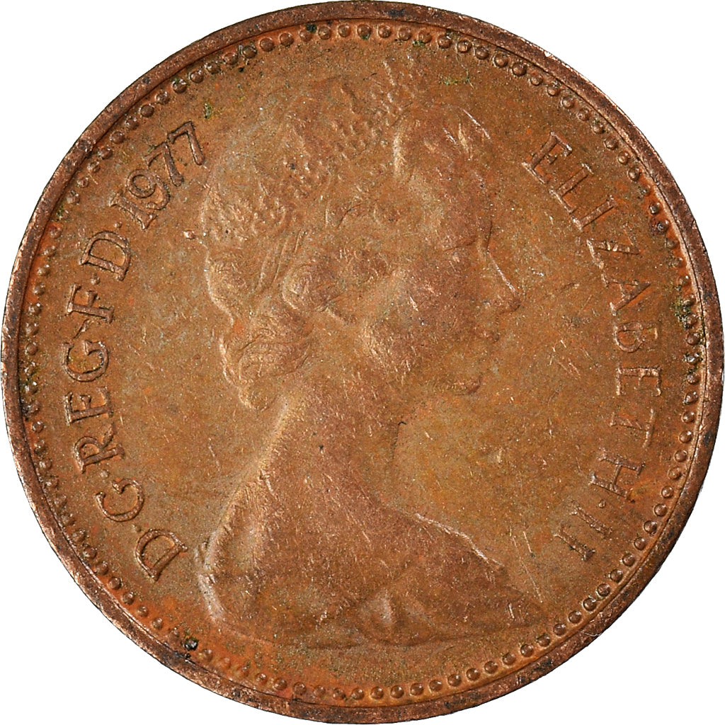 Münze, Großbritannien, 1/2 New Penny, 1977