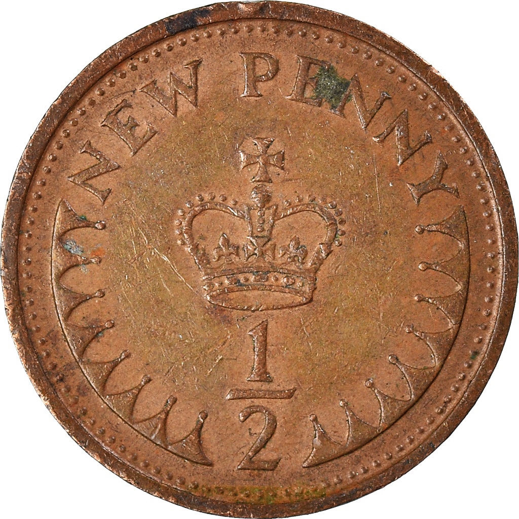 Münze, Großbritannien, 1/2 New Penny, 1977