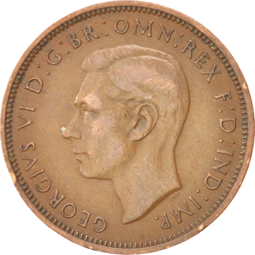 Coin, Great Britain, George VI, 1/2 Penny, 1946, EF(40-45), Bronze, KM:844