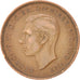 Moneda, Gran Bretaña, George VI, 1/2 Penny, 1946, MBC, Bronce, KM:844