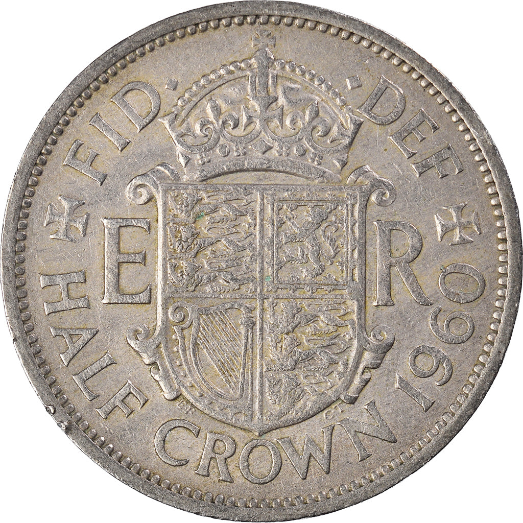 Munten, Groot Bretagne, 1/2 Crown, 1960
