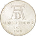 Coin, GERMANY - FEDERAL REPUBLIC, 5 Mark, 1971, Germany, MS(63), Silver, KM:129