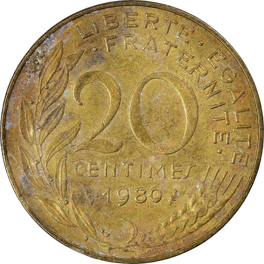 Moneta, Francia, 20 Centimes, 1980