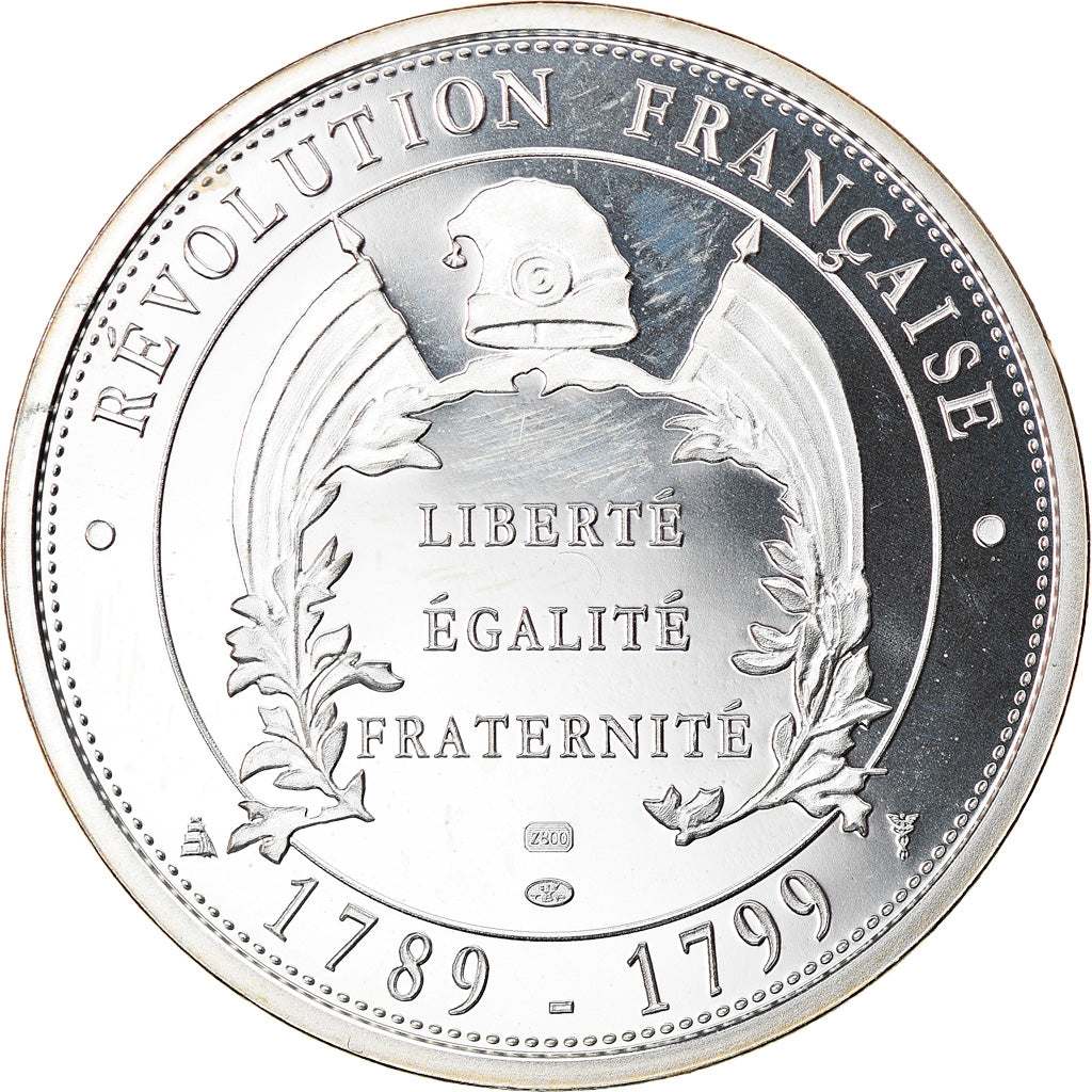 France, Medal, Révolution Française, Danton, History, MS(65-70), Silver
