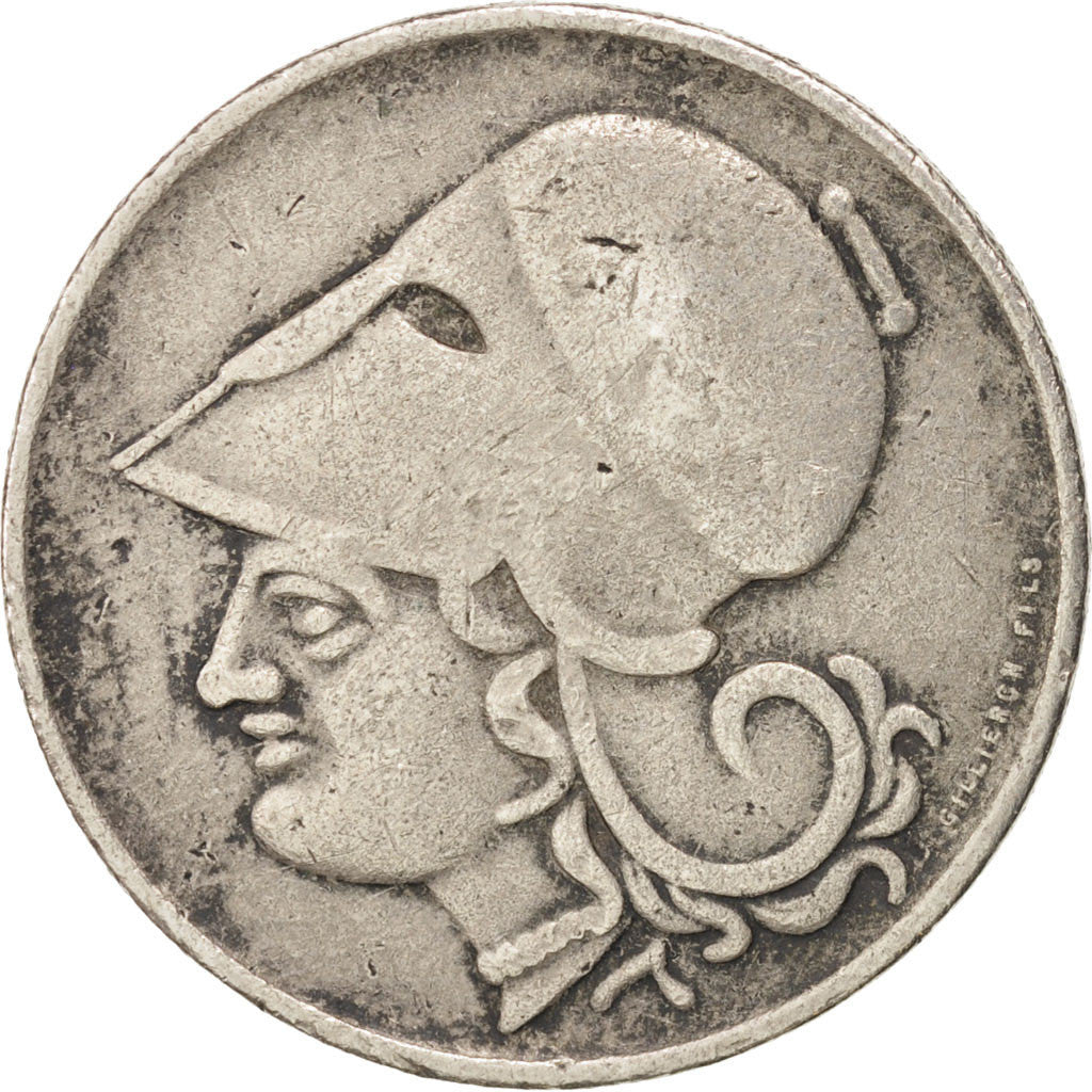 Coin, Greece, 2 Drachmai, 1926, VF(20-25), Copper-nickel, KM:70