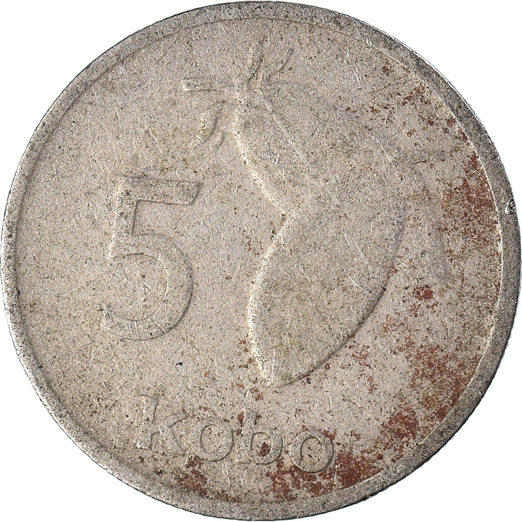 Monnaie, Nigéria, 5 Kobo, 1974