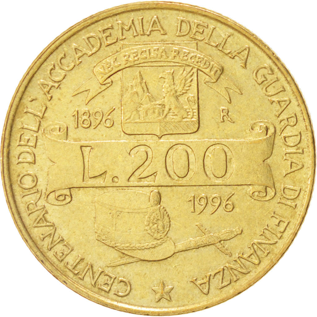 Monnaie, Italie, 200 Lire, 1996, SPL, Aluminum-Bronze, KM:184