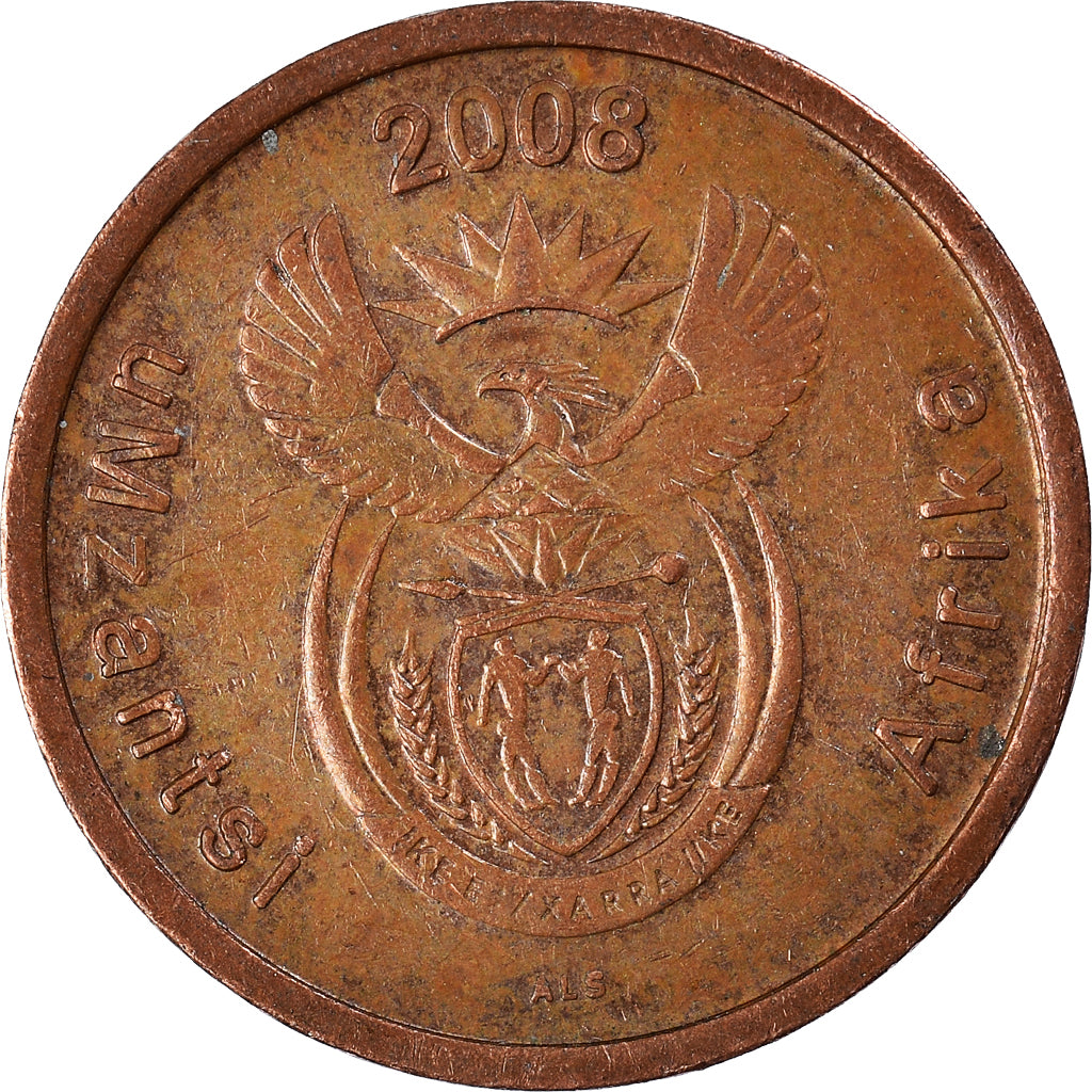 Moneta, Sudafrica, 5 Cents, 2008