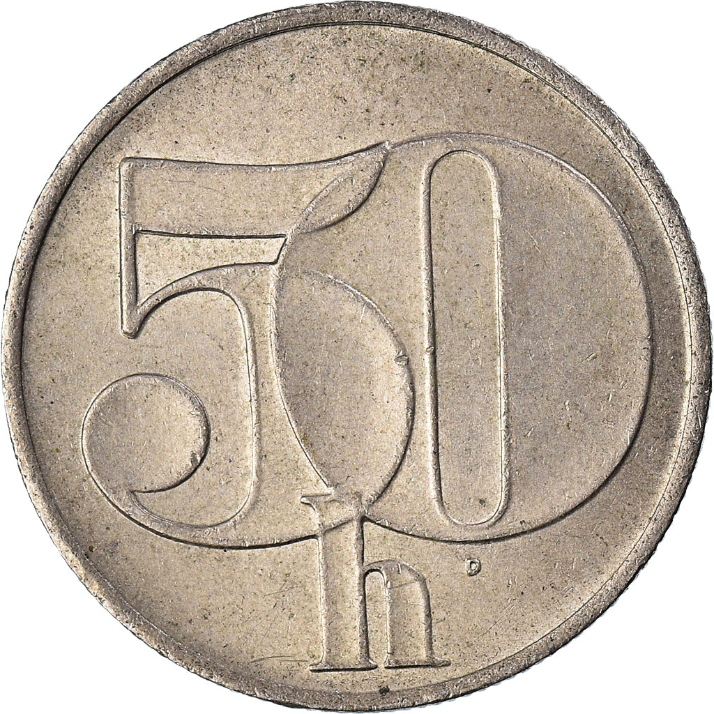 Coin, Czechoslovakia, 50 Haleru, 1991