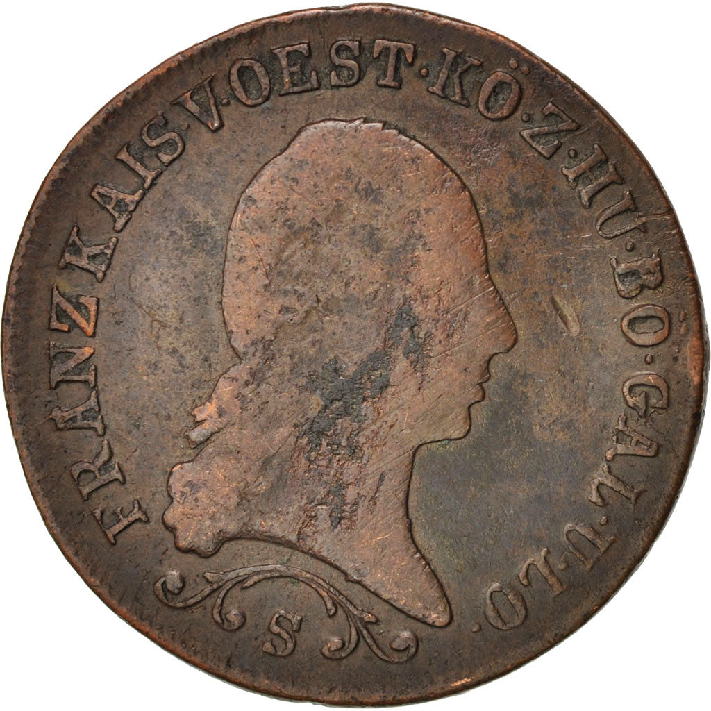 Moneta, Austria, Franz II (I), Kreuzer, 1812, MB, Rame, KM:2112