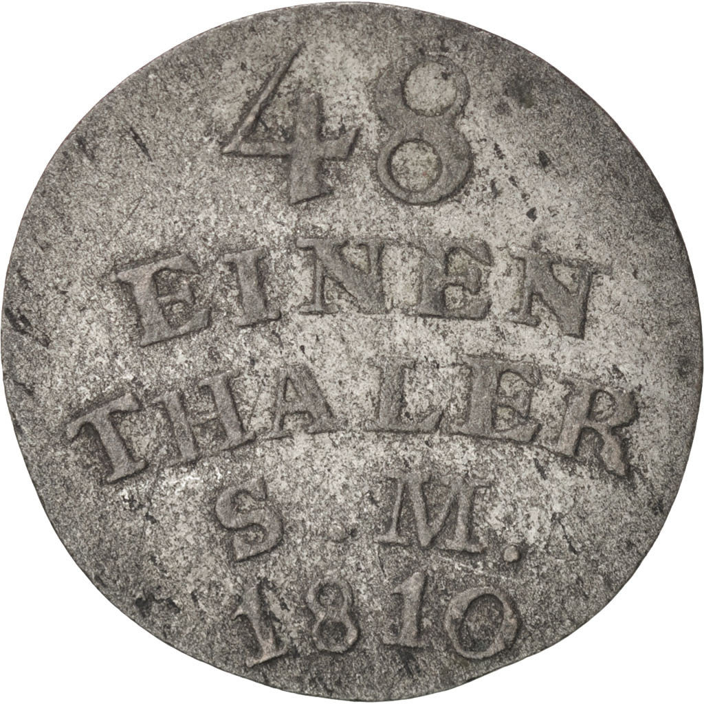 Coin, German States, SAXE-WEIMAR-EISENACH, Karl August, 1/48 Thaler, 1810