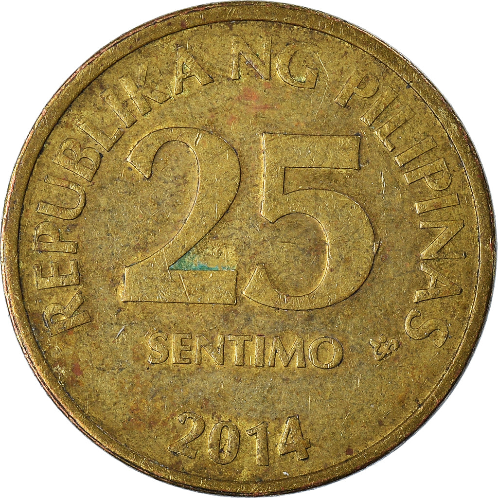 Philippines, 25 Sentimos, 2014, Aluminum-Bronze, EF(40-45)