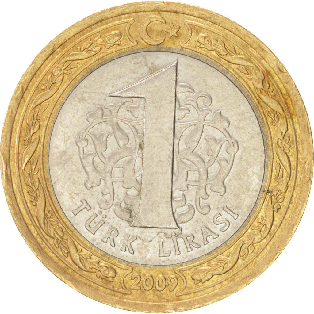 Moneta, Turchia, Lira, 2009, BB, Bi-metallico, KM:1244