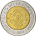 Moneda, Italia, 500 Lire, 1993, MBC+, Bimetálico, KM:160