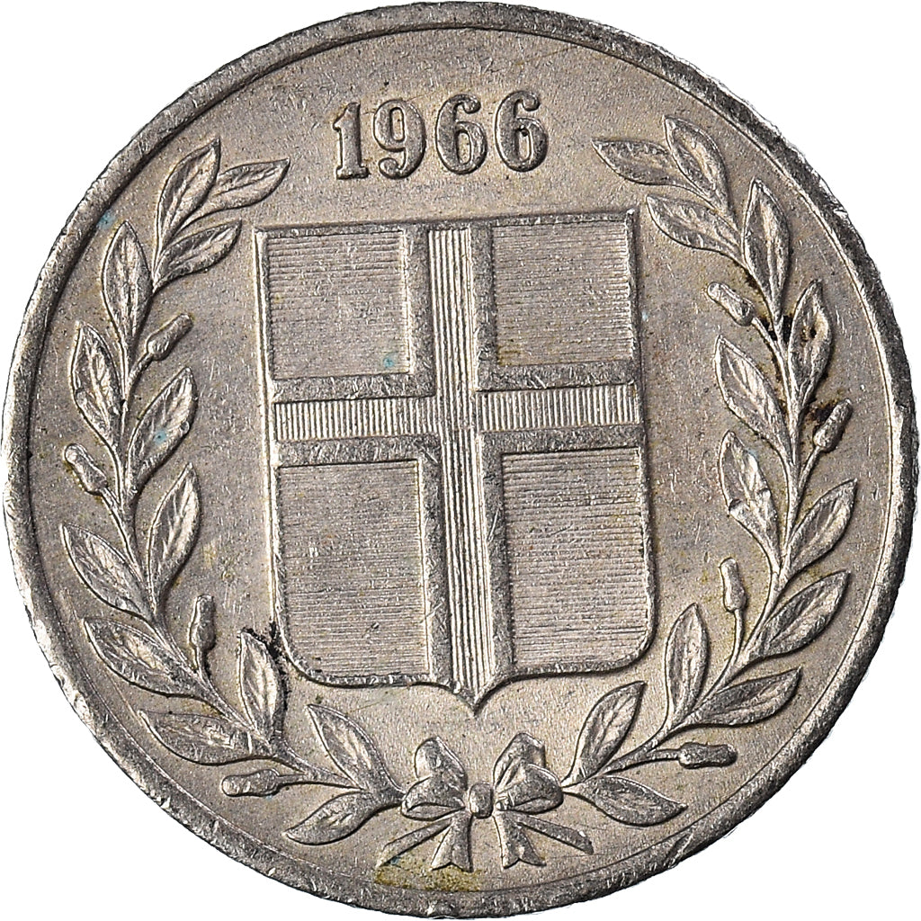 Moeda, Islândia, 25 Aurar, 1966