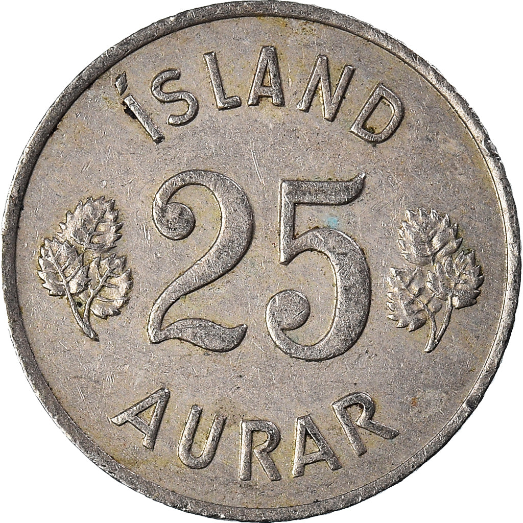 Moeda, Islândia, 25 Aurar, 1966