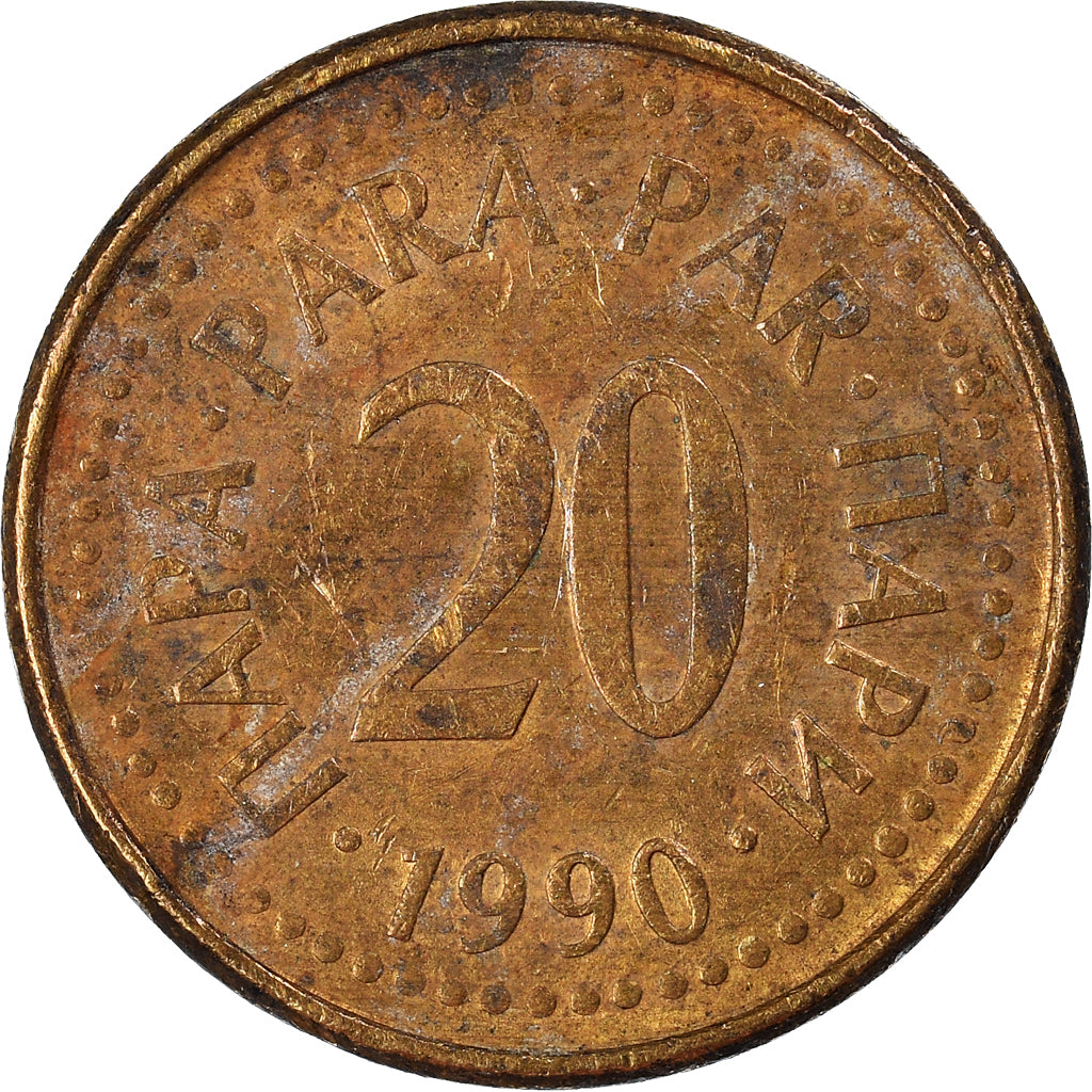 Moneta, Jugosławia, 20 Para, 1990