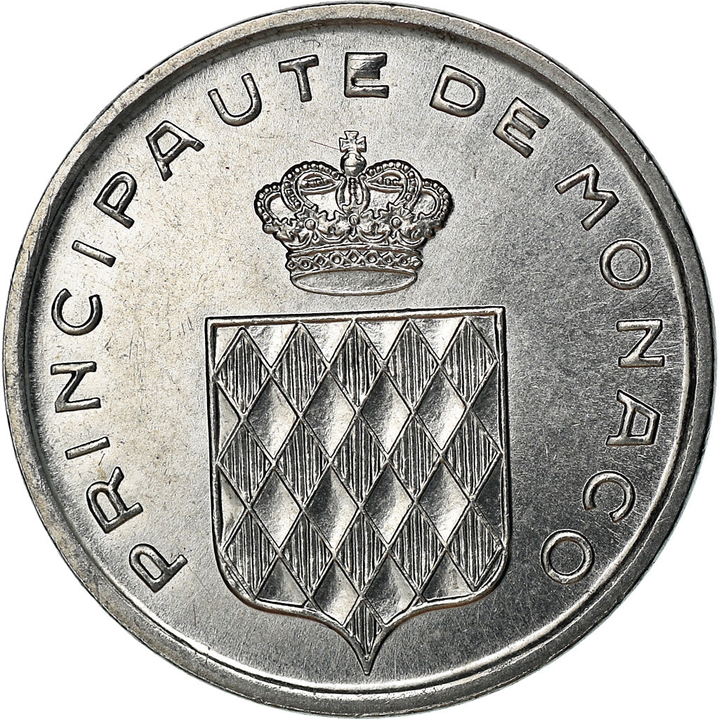 Coin, Monaco, Rainier III, Centime, 1976, MS(63), Stainless Steel, KM:155