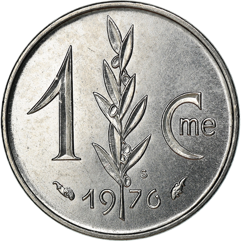 Coin, Monaco, Rainier III, Centime, 1976, MS(63), Stainless Steel, KM:155