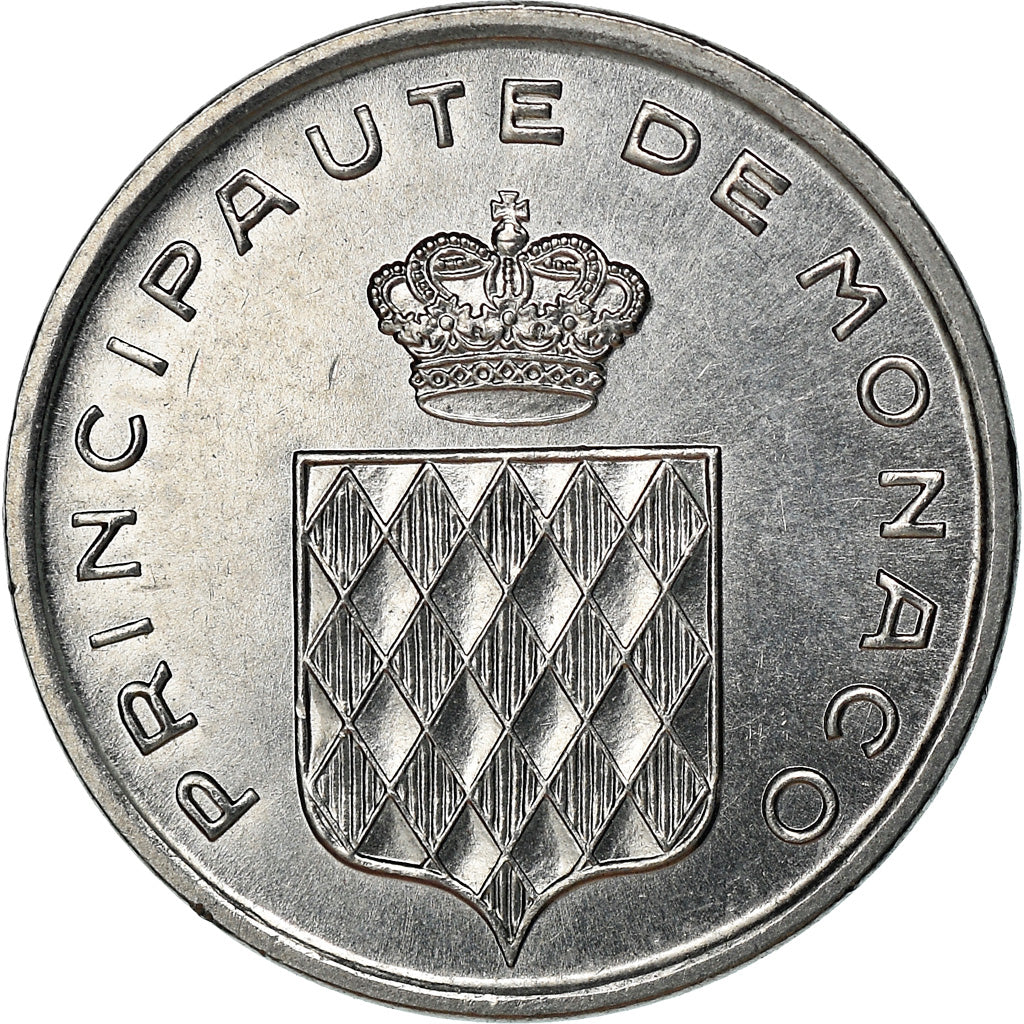 Coin, Monaco, Rainier III, Centime, 1976, MS(63), Stainless Steel, KM:155