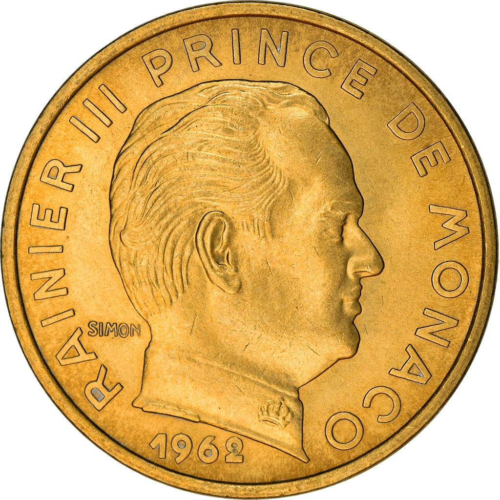 Munten, Monaco, Rainier III, 50 Centimes, 1962, ZF, Aluminum-Bronze, KM:144
