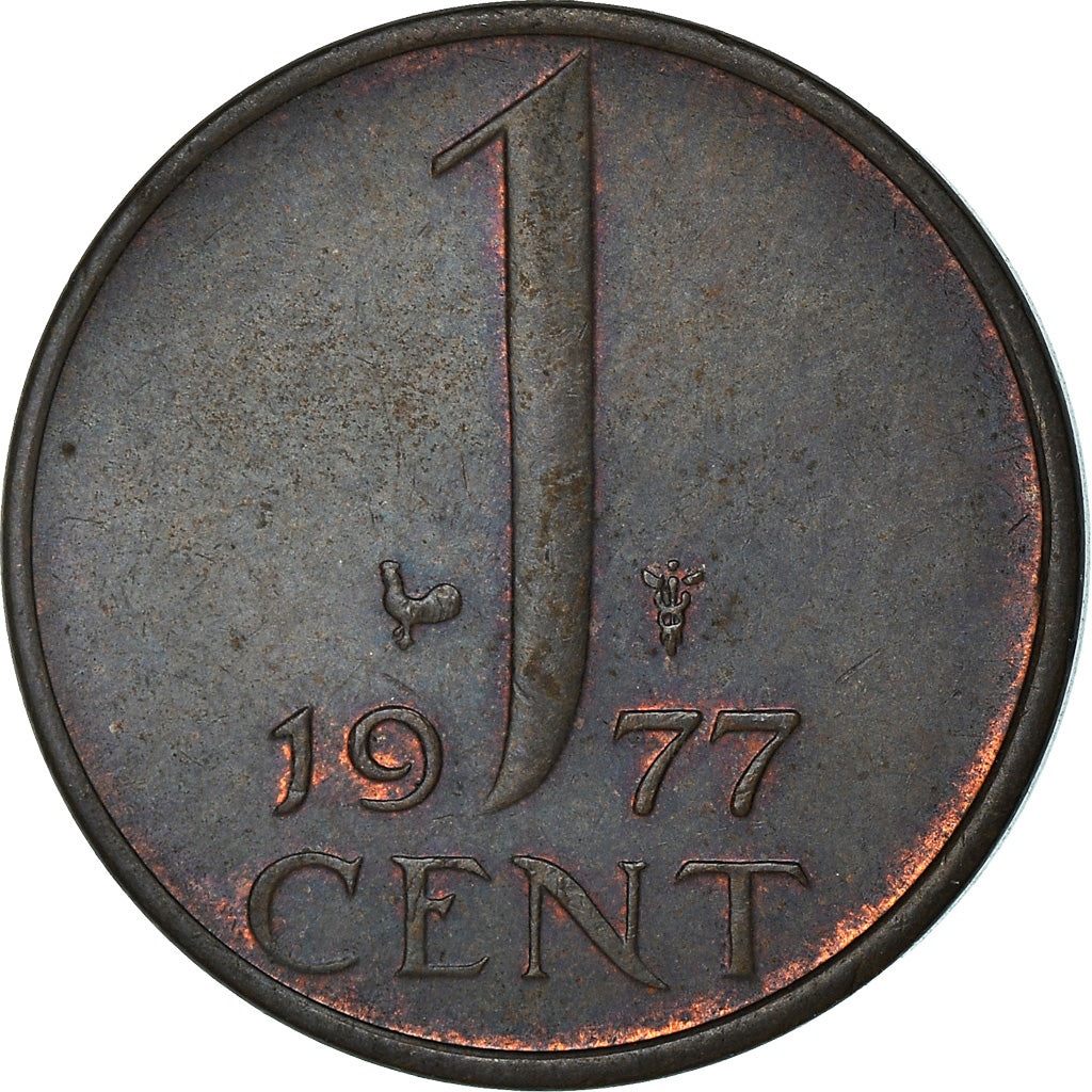 Munten, Nederland, Juliana, Cent, 1977, ZF, Bronze, KM:180