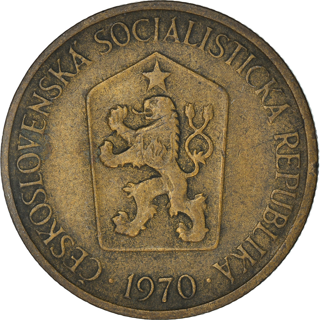 Coin, Czechoslovakia, Koruna, 1970, VF(30-35), Aluminum-Bronze, KM:50