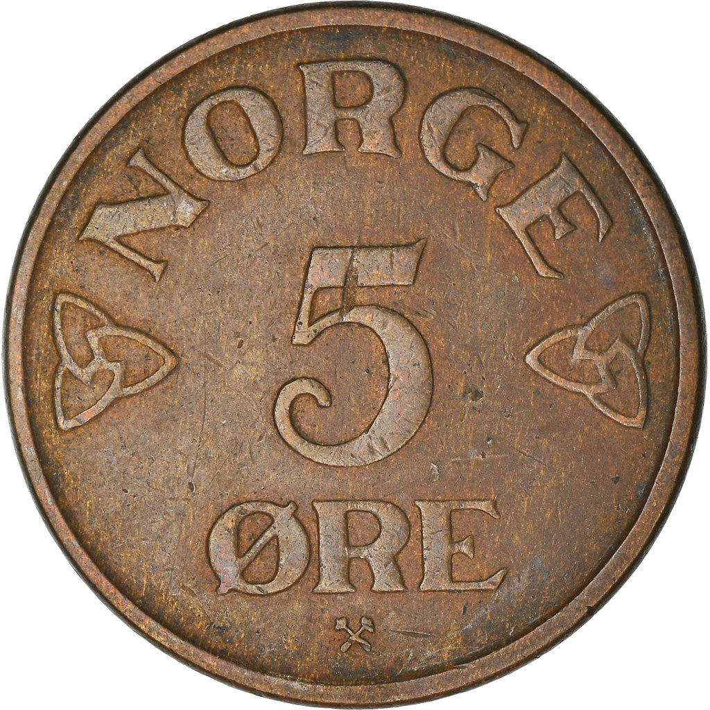 Moeda, Noruega, Haakon VII, 5 Öre, 1956, EF(40-45), Bronze, KM:400