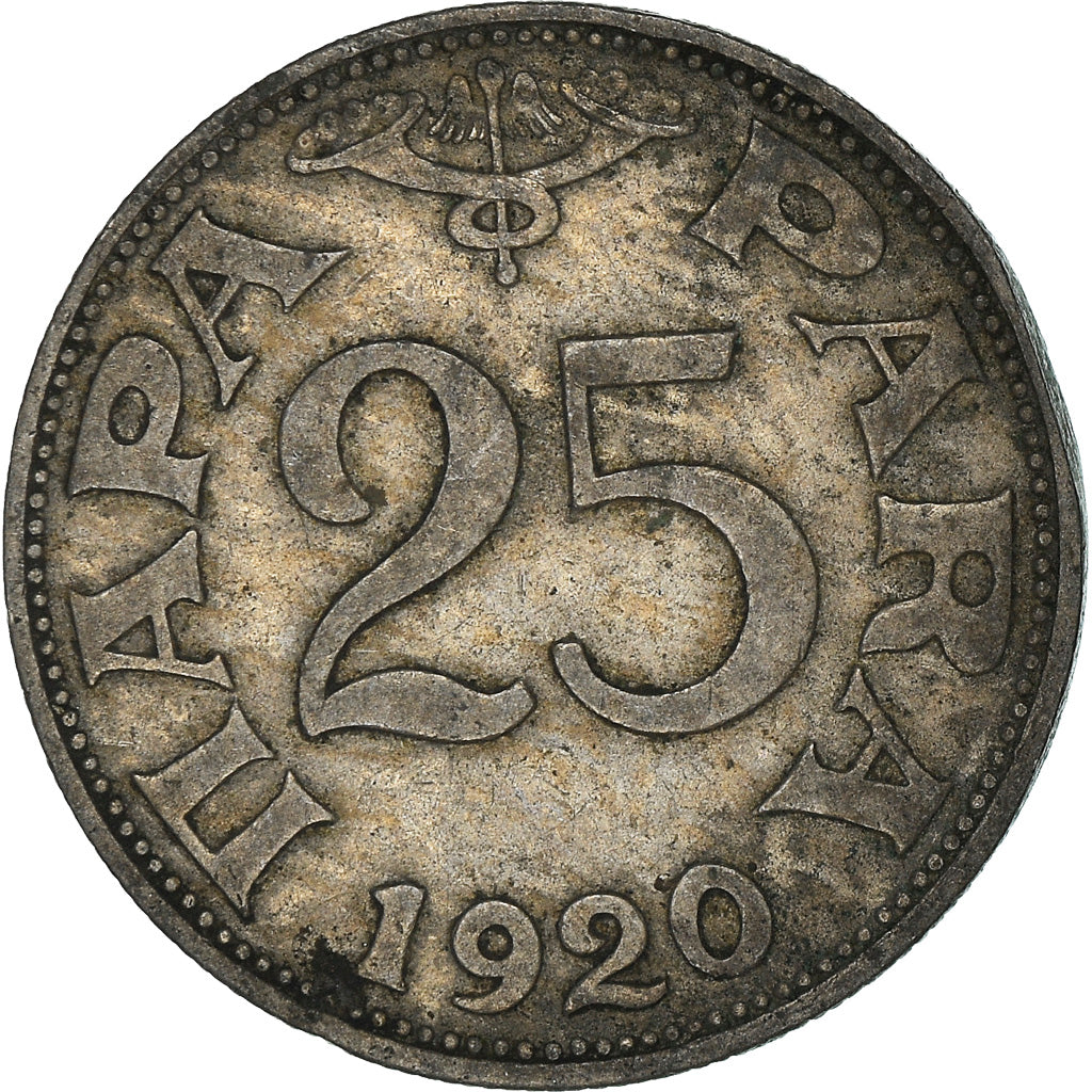 Monnaie, Yougoslavie, Petar I, 25 Para, 1920, TTB, Nickel-Bronze, KM:3