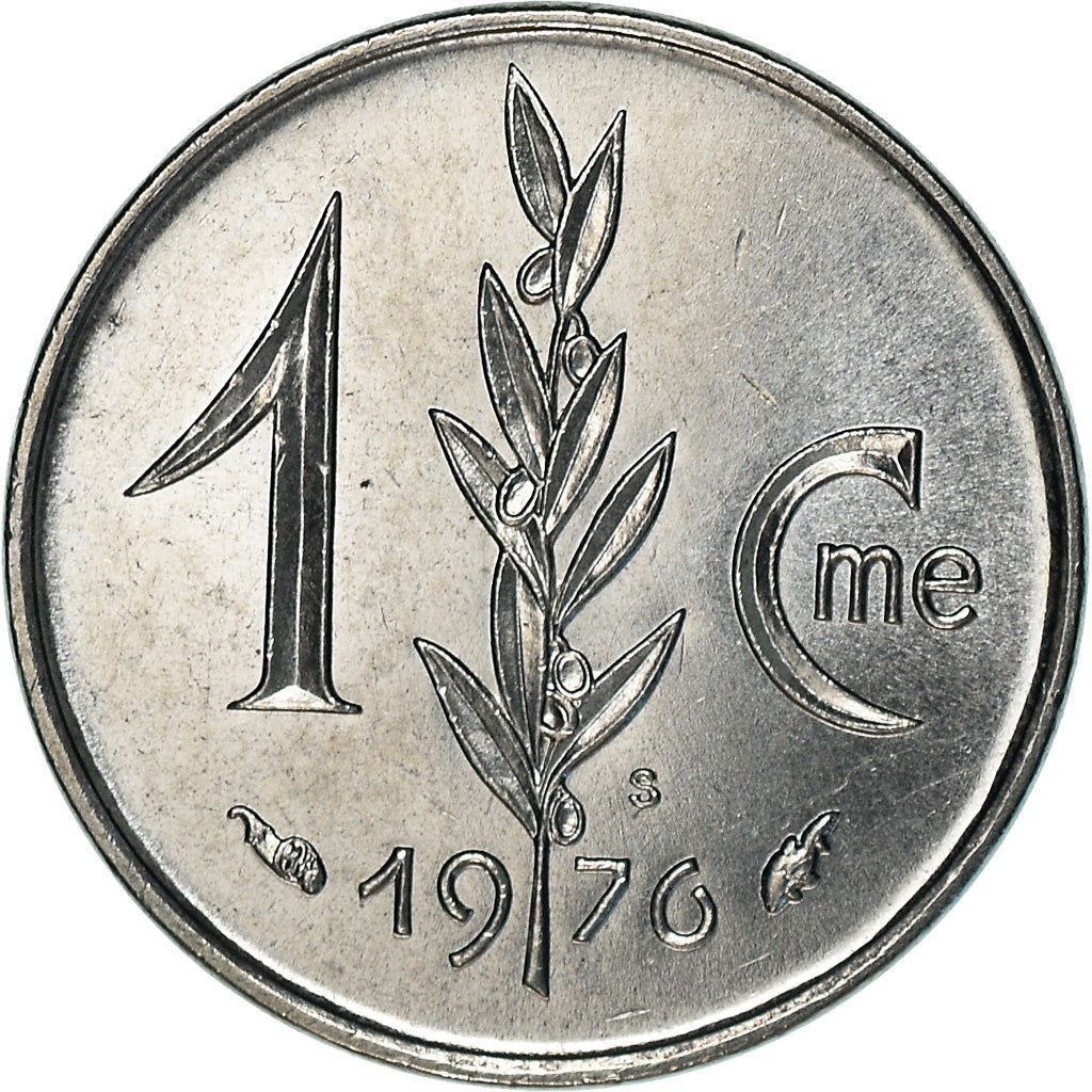Coin, Monaco, Rainier III, Centime, 1976, MS(63), Stainless Steel, KM:155
