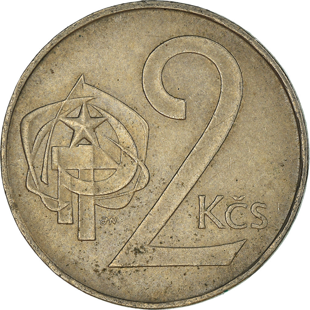 Moneta, Czechosłowacja, 2 Koruny, 1990
