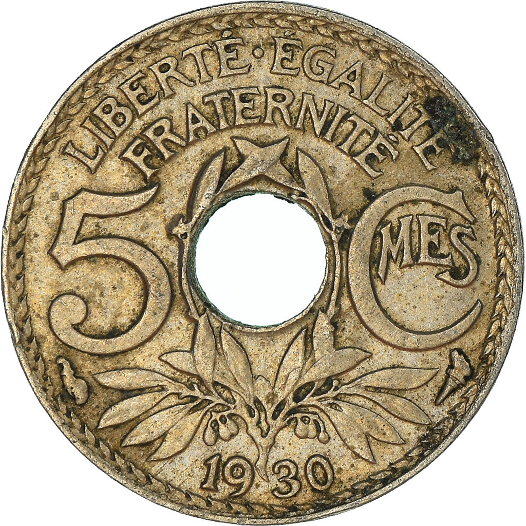 Moeda, França, 5 Centimes, 1930