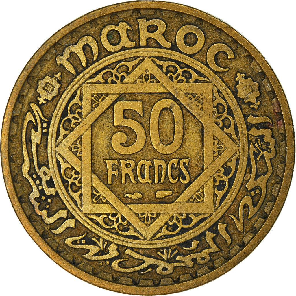 Moeda, Marrocos, 50 Francs, 1371