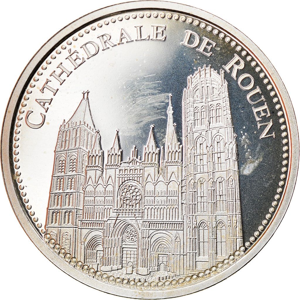 France, Medal, La Cathédrale de Rouen, Arts & Culture, MS(65-70), Silver