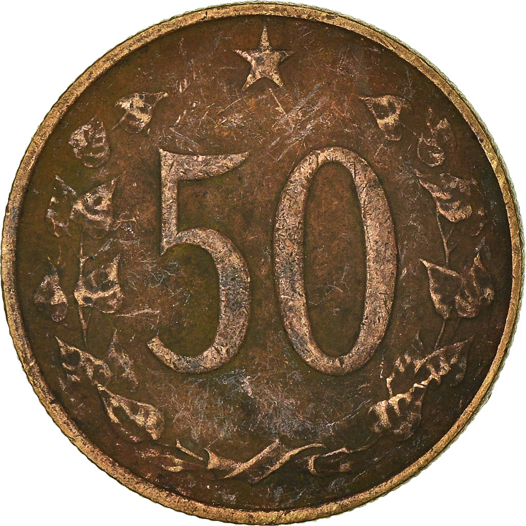 Moneda, Checoslovaquia, 50 Haleru, 1964