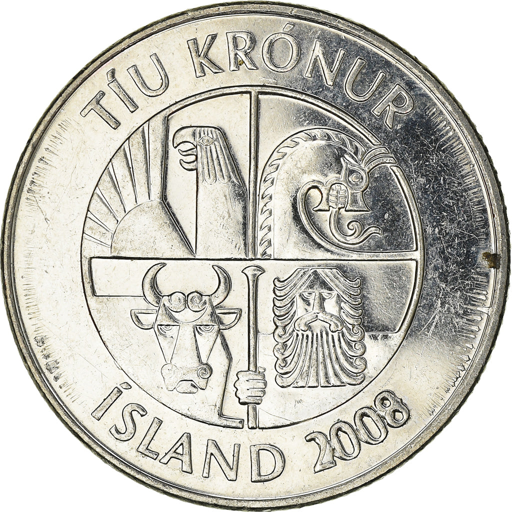 Moeda, Islândia, 10 Kronur, 2008
