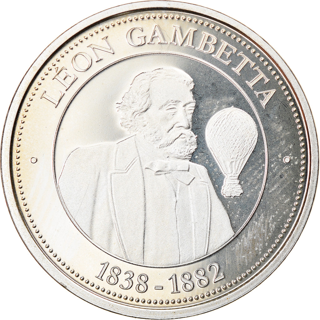 France, Medal, Collection Panthéon, Léon Gambetta, Politics, MS(65-70), Silver
