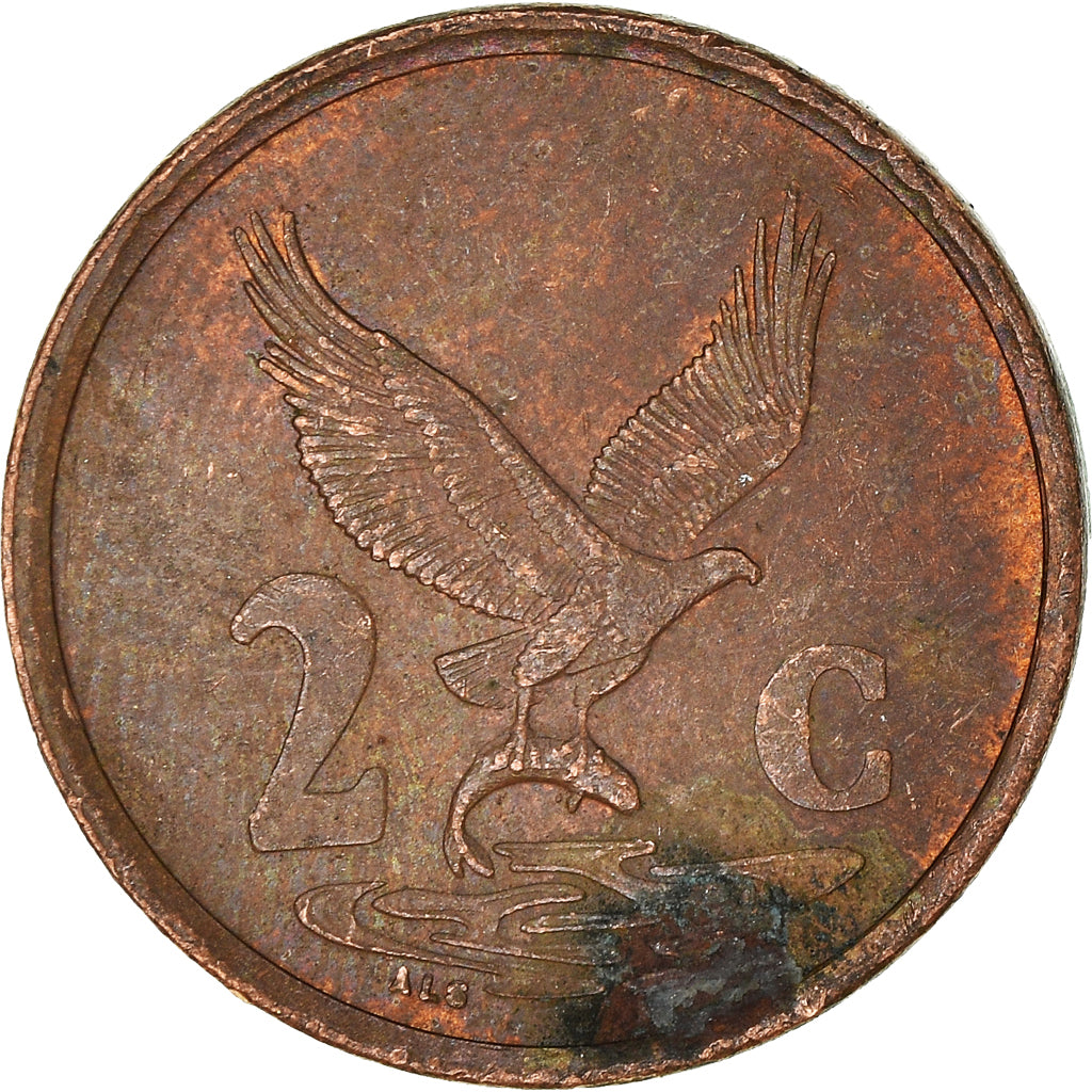 Moeda, África do Sul, 2 Cents, 1999