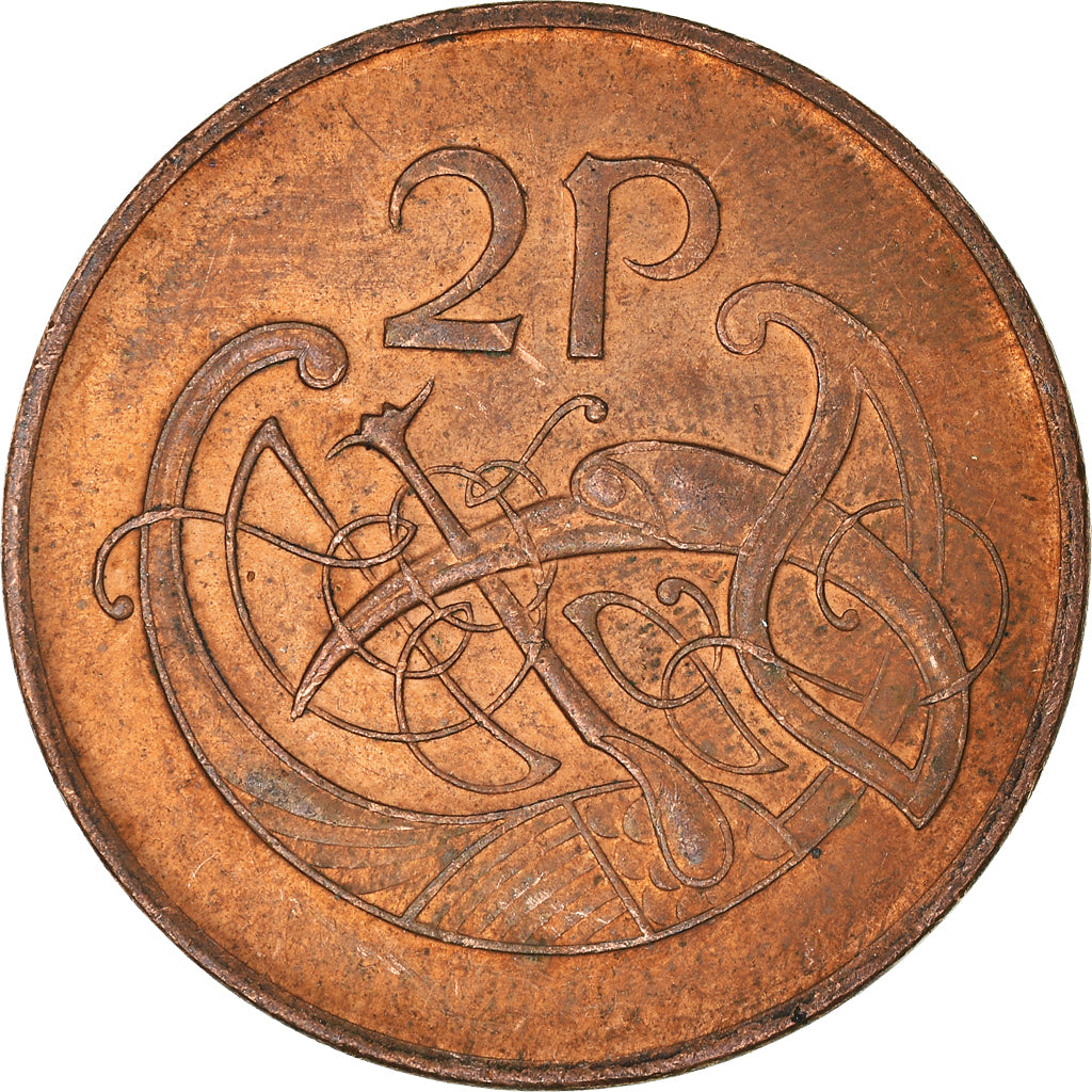Moeda, REPÚBLICA DA IRLANDA, 2 Pence, 1988