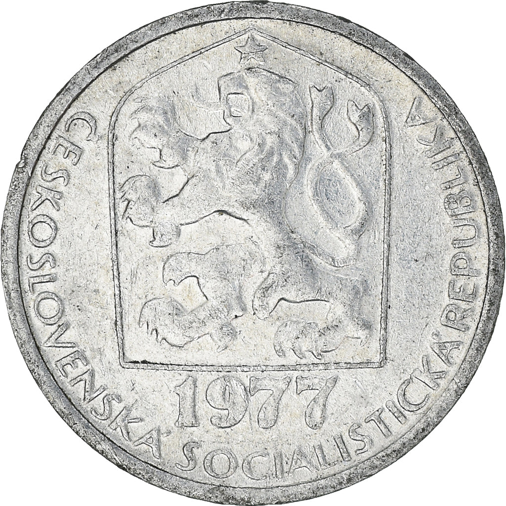 Moneda, Checoslovaquia, 10 Haleru, 1977