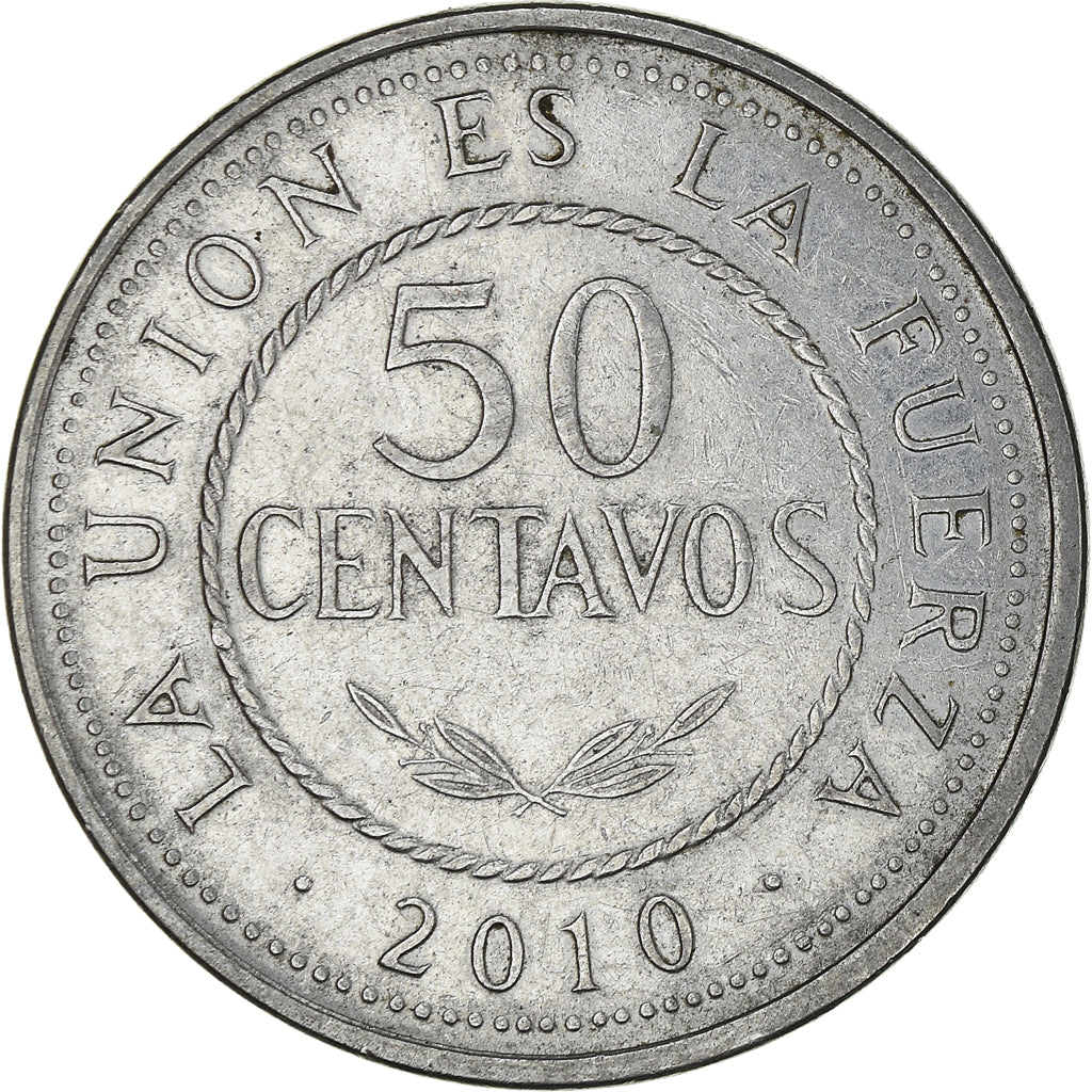 Coin, Bolivia, 50 Centavos, 2010