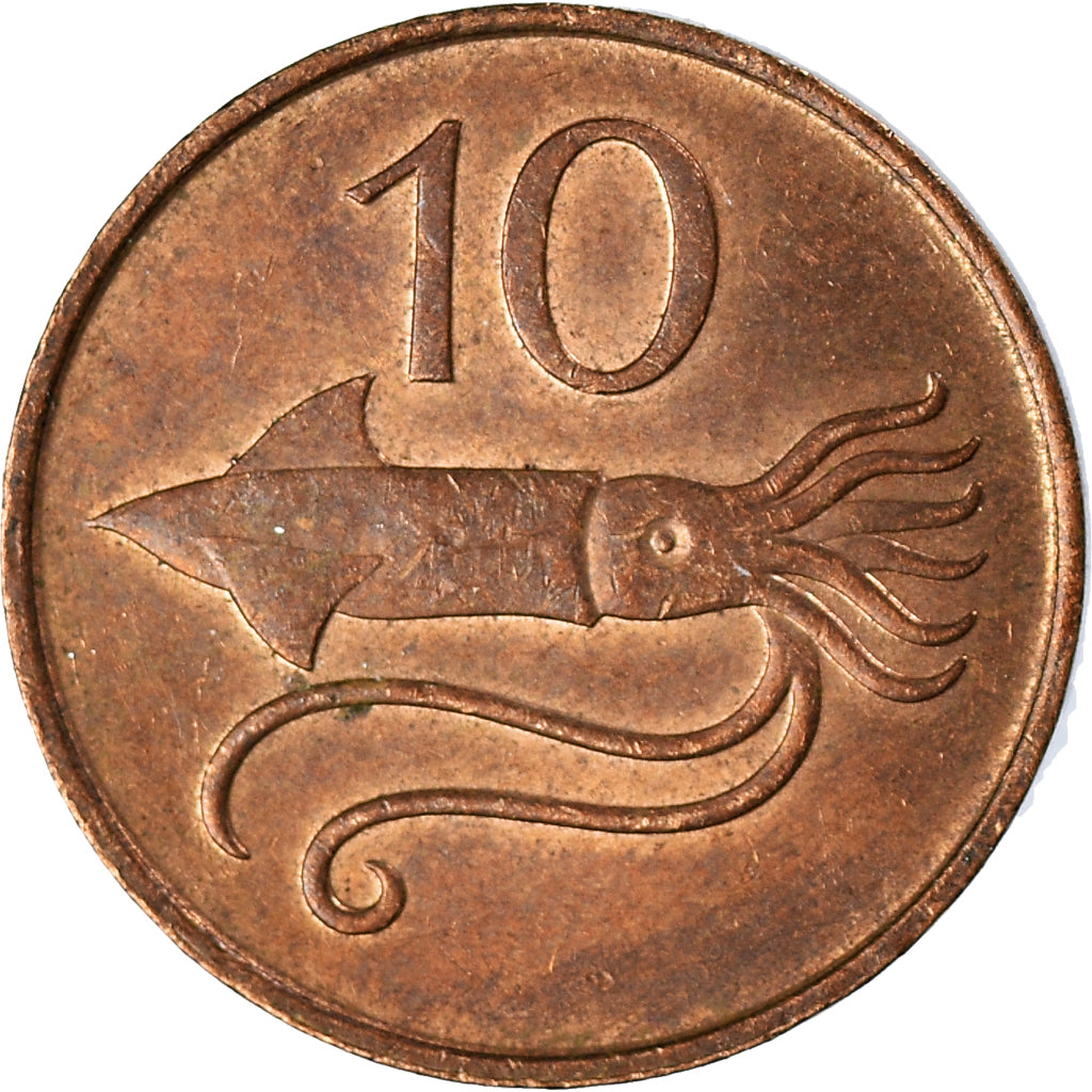 Coin, Iceland, 10 Aurar, 1981