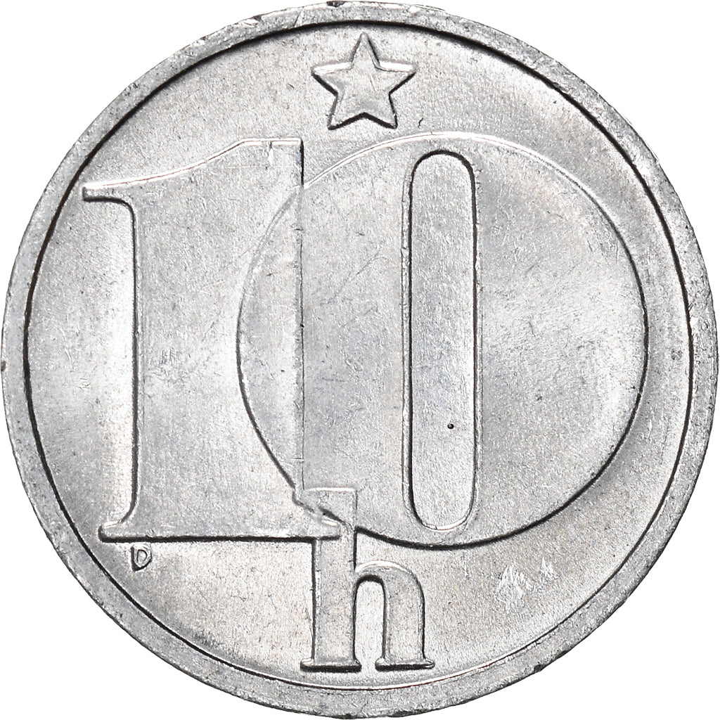 Moneda, Checoslovaquia, 10 Haleru, 1989