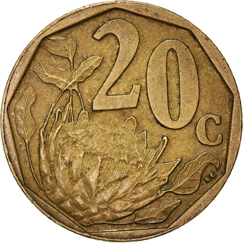 Moneta, Sudafrica, 20 Cents, 2008
