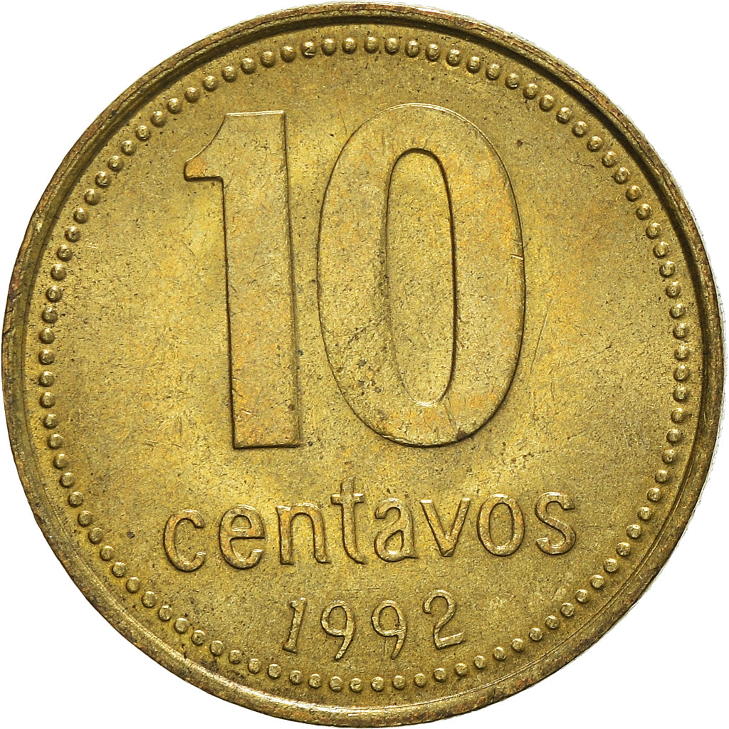 Moeda, Argentina, 10 Centavos, 1992